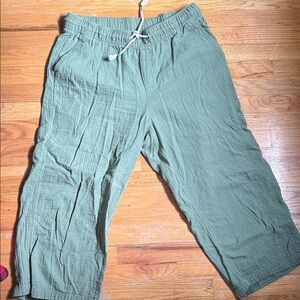 Old Navy Sage Green Cropped Pants